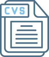 CVS Line Two Colour Icon Design vector
