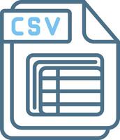 CSV Line Two Colour Icon Design vector
