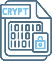 CRYPT Line Two Colour Icon Design vector