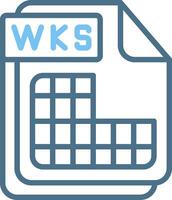 WKS Line Two Colour Icon Design vector
