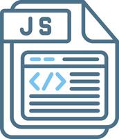 JS Line Two Colour Icon Design vector