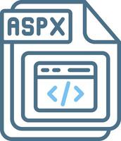 ASPX Line Two Colour Icon Design vector