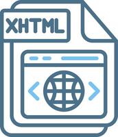 XHTML Line Two Colour Icon Design vector
