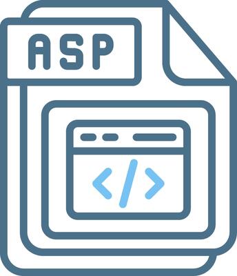 ASP Line Two Colour Icon Design