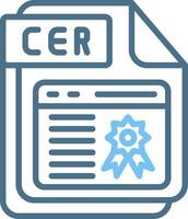 CER Line Two Colour Icon Design vector