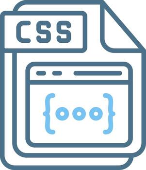 css línea dos color icono diseño vector