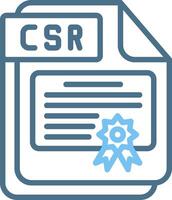 CSR Line Two Colour Icon Design vector
