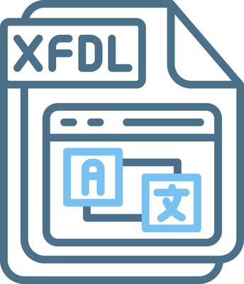 XFDL Line Two Colour Icon Design
