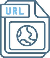 URL Line Two Colour Icon Design vector