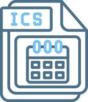 ICS Line Two Colour Icon Design vector