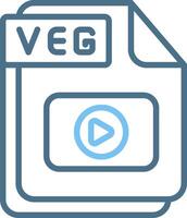 VEG Line Two Colour Icon Design vector