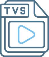 TVS Line Two Colour Icon Design vector