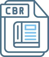 CBR Line Two Colour Icon Design vector