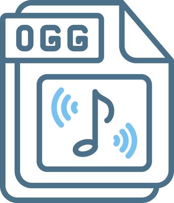 OGG Line Two Colour Icon Design