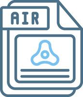 AIR Line Two Colour Icon Design vector