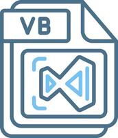 VB Line Two Colour Icon Design vector