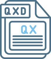 QXD Line Two Colour Icon Design vector