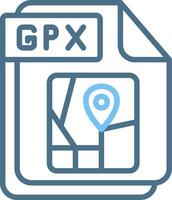GPX Line Two Colour Icon Design vector