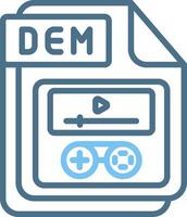 DEM Line Two Colour Icon Design vector