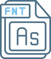 FNT Line Two Colour Icon Design vector
