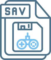 SAV Line Two Colour Icon Design vector