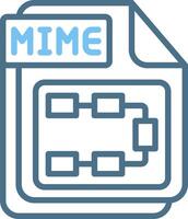MIME Line Two Colour Icon Design vector