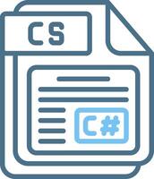 CS Line Two Colour Icon Design vector