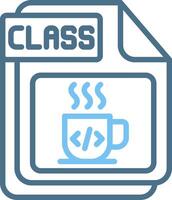 CLASS Line Two Colour Icon Design vector