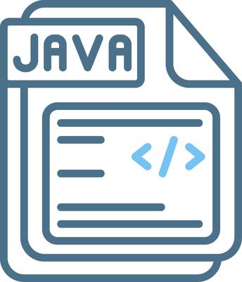 JAVA Line Two Colour Icon Design