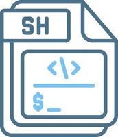 SH Line Two Colour Icon Design vector