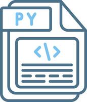 PY Line Two Colour Icon Design vector