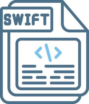 SWIFT Line Two Colour Icon Design vector
