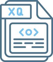 XQ Line Two Colour Icon Design vector