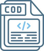 COD Line Two Colour Icon Design vector