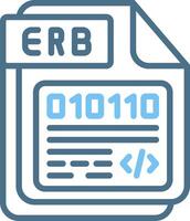 ERB Line Two Colour Icon Design vector
