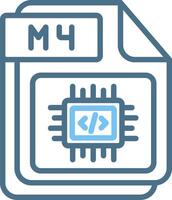 M4 Line Two Colour Icon Design vector