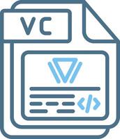 VC Line Two Colour Icon Design vector