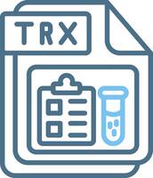 TRX Line Two Colour Icon Design vector