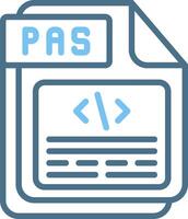 PAS Line Two Colour Icon Design vector