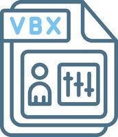 VBX Line Two Colour Icon Design vector