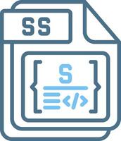 SS Line Two Colour Icon Design vector