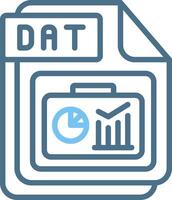 DAT Line Two Colour Icon Design vector