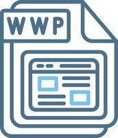 WWP Line Two Colour Icon Design vector