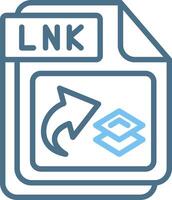 LNK Line Two Colour Icon Design vector