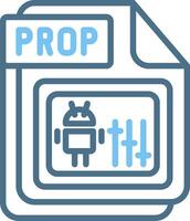 PROP Line Two Colour Icon Design vector
