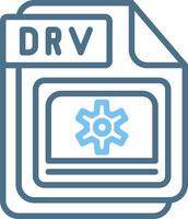 DRV Line Two Colour Icon Design vector