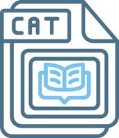 CAT Line Two Colour Icon Design vector