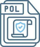 POL Line Two Colour Icon Design vector