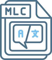 MLC Line Two Colour Icon Design vector