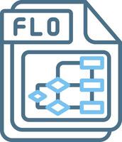 FLO Line Two Colour Icon Design vector